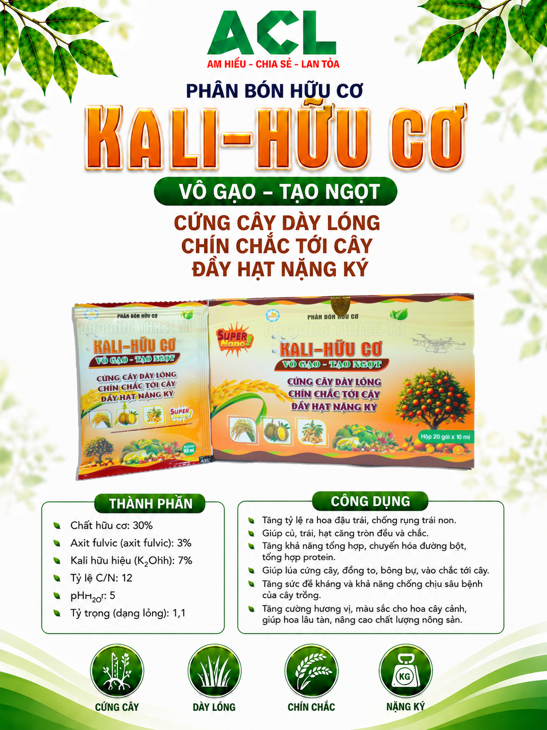 Phân bón hữu cơ Kali Hữu Cơ 10 ml - Image 2